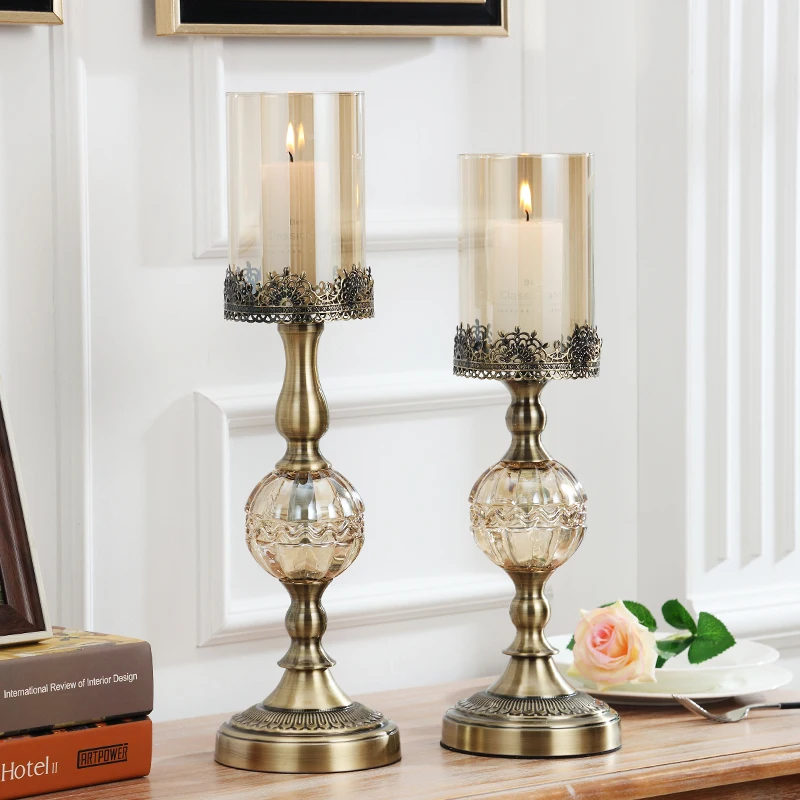 

Moroccan Glass Candle Holder Crystal Table Centerpiece Candle Holders Geometric Decor Nordic Porta Candele Candlestick BA60ZT