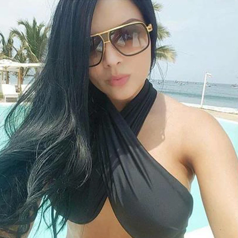 Новинка 2020 модные солнцезащитные очки в большой оправе Мужские квадратные для