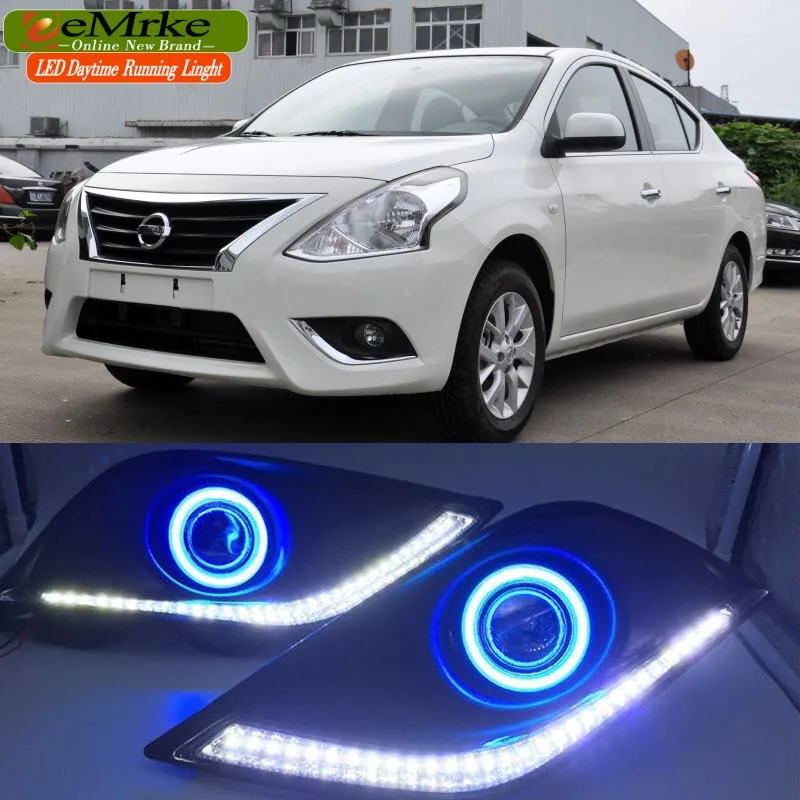 Светодиодсветодиодный дневные ходовые огни EEMRKE для Nissan Versa Sunny Almera 2015 2019