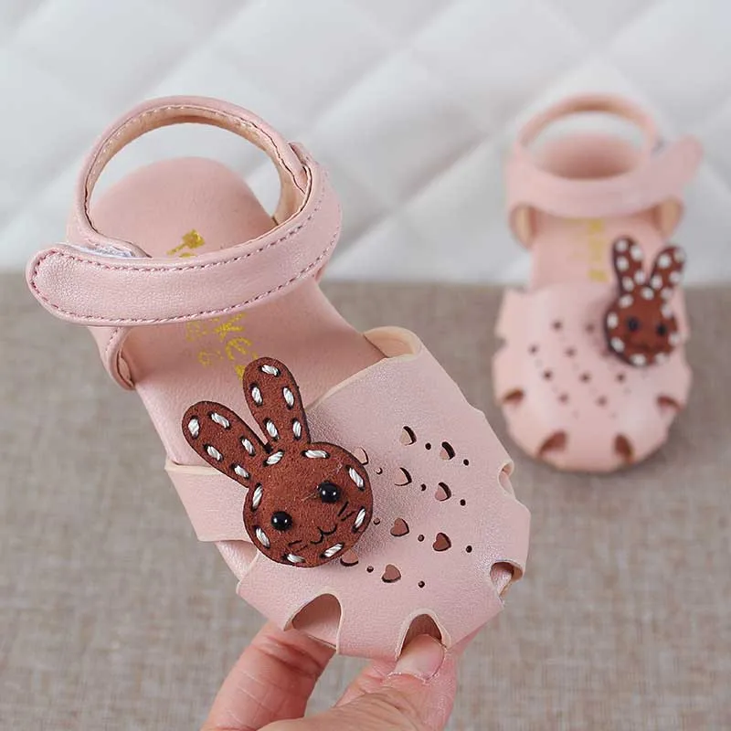 Baby Girl Summer Garden Sandals Flower Princess Girls Anti Slip Soft Sole Rabbit Hollow Casual Shoes Super 1-3Y |