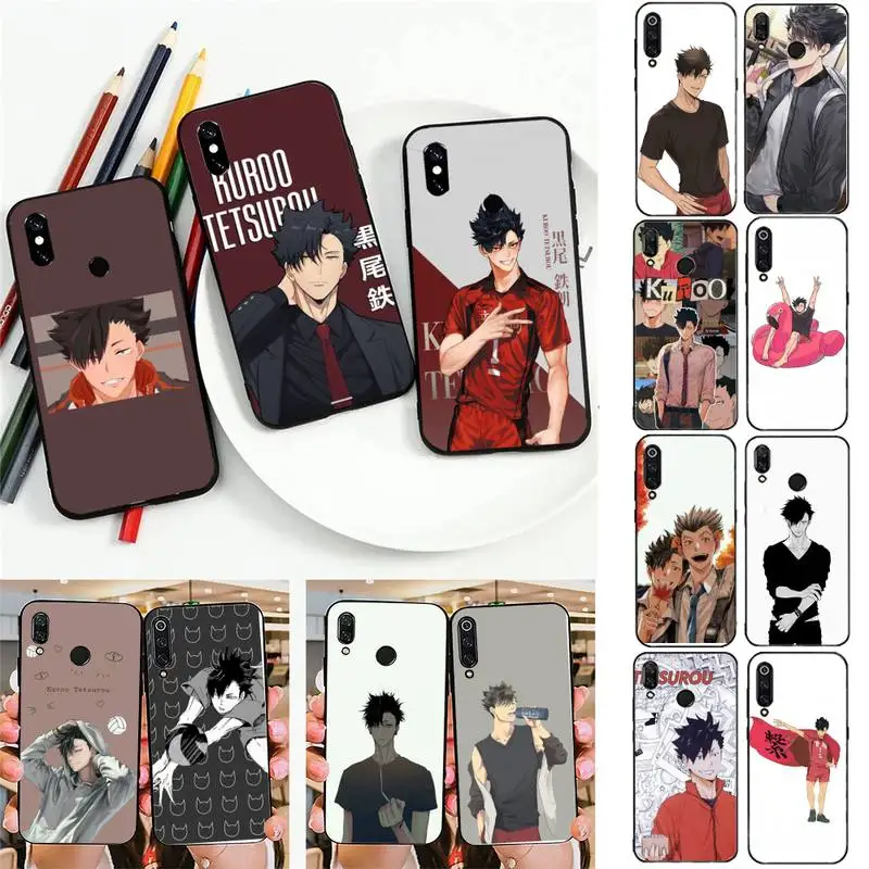 

Haikyuu Kuroo Tetsurou Phone Case CaseFor Redmi note 8Pro 8T 6Pro 6A 9 Silicone Fundas for Redmi 8 7 7A note 5 5A note 7 Capa