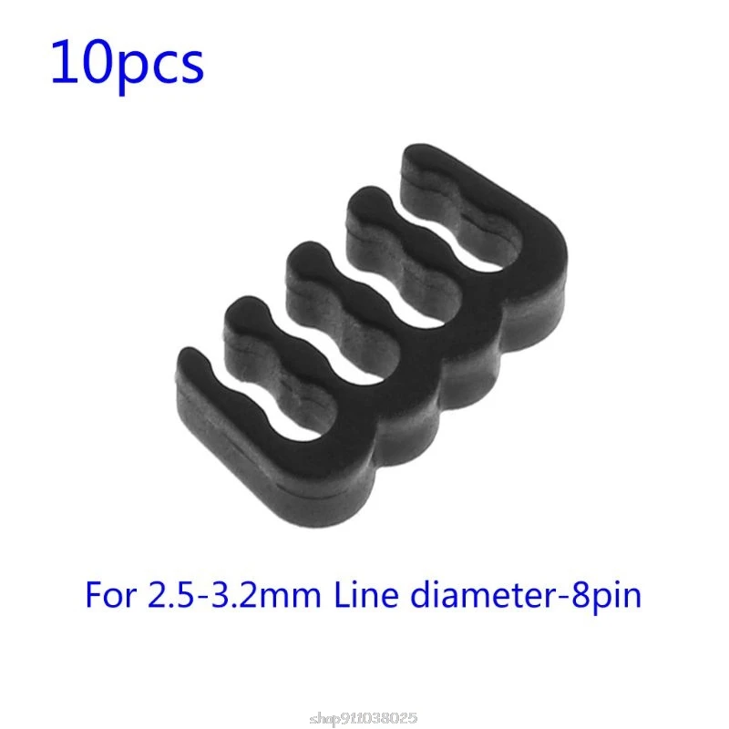 

10Pcs PP Cable Comb Clamp Clip Organizer Dresser for 2.5-3.2mm PC Power Cables Wiring 4 6 8 24Pin Computer Shape cable D11 20