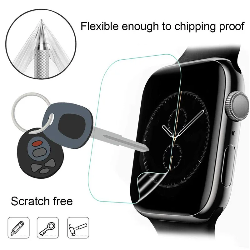 Мягкая Гидрогелевая 3d пленка для Apple watch 4 40 мм/44 мм 38 мм/42 400 шт. полное покрытие