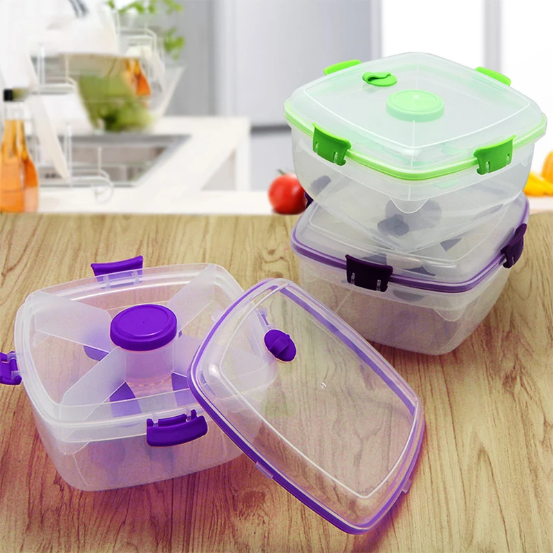 Портативный Пластик Коробки для обедов пищевой контейнер кухонный организации