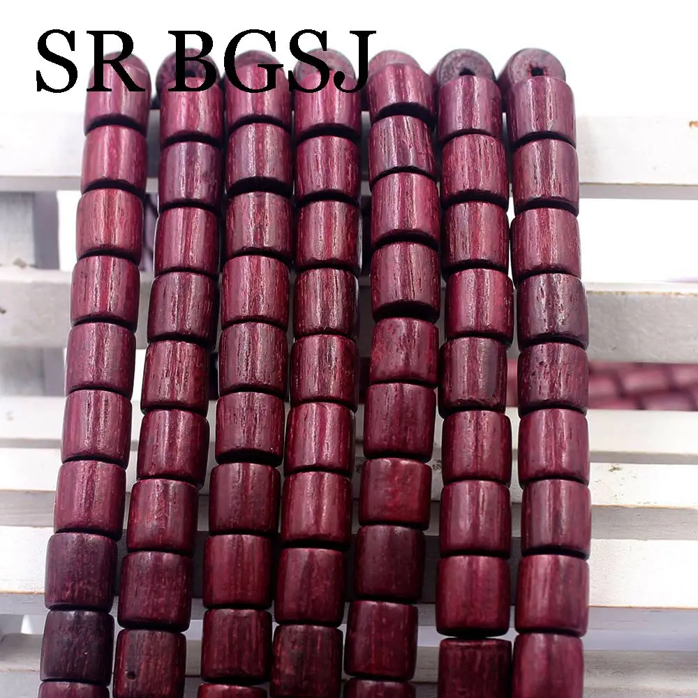 Бесплатная доставка 108 шт 8 мм Труба Форма колонны Фиолетовый Палисандр Дерево