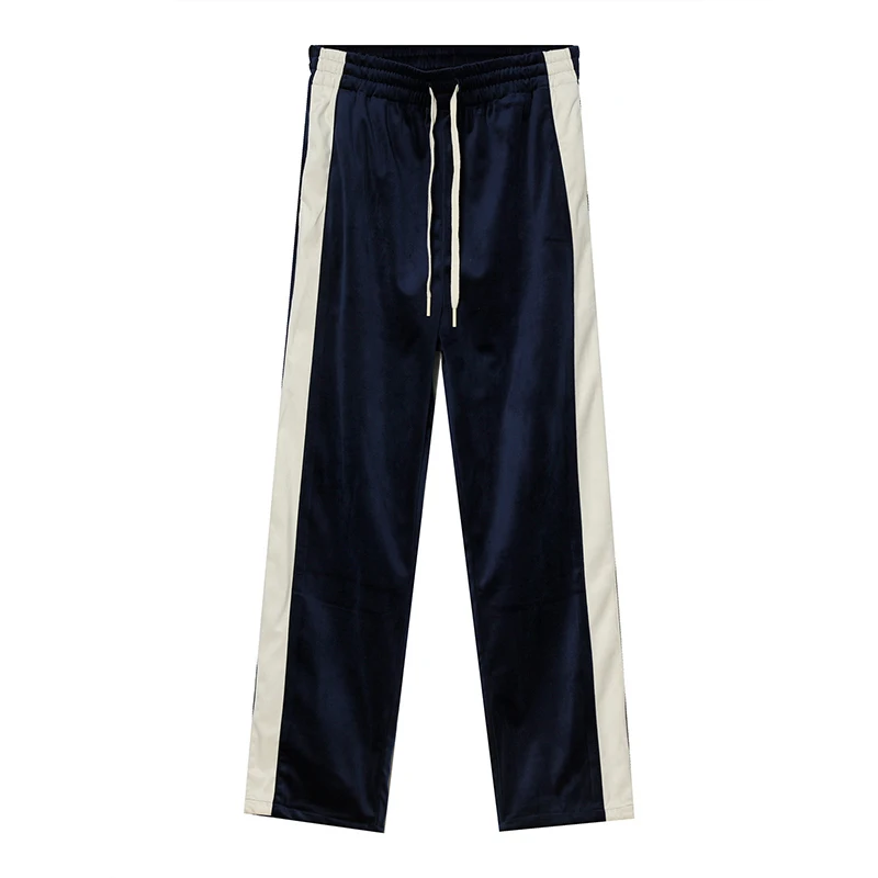 

IEFB Men's Clothing 2021 Spring New Color Block Patchwork Causal Pants Straight Tube Loose Elastic Waist Sweapants Male 9Y5852