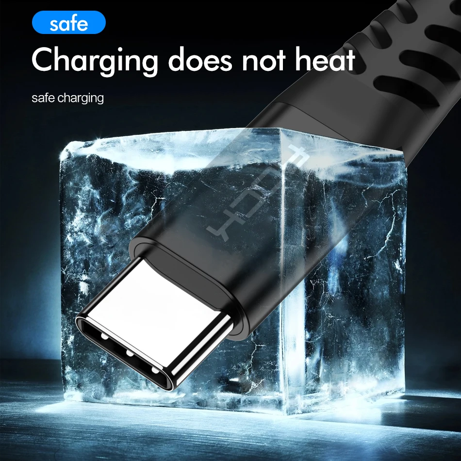 ROCK QC3.0 usb type-C кабель для Xiaomi Redmi K20 Pro 3A Быстрая зарядка usb type-C дата-Устройства Мобильный телефон быстрое зарядное устройство кабель