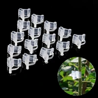 100 pcsset of mini transparent plastic grafting clamps tomato plant support clamps connecting vine seed grafting clamps garden