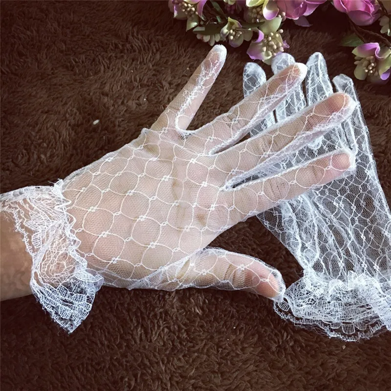 Женские кружевные свадебные длинные перчатки до локтя аксессуары белые бежевые