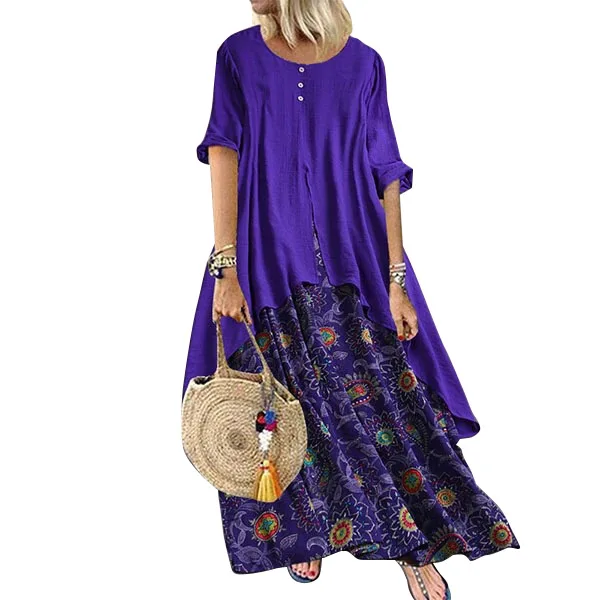 Богемное длинное льняное женское платье винтажное модное свободное осеннее