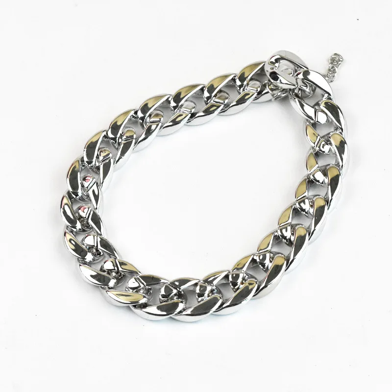 Прочный металлический ошейник для домашних питомцев золотистый большого