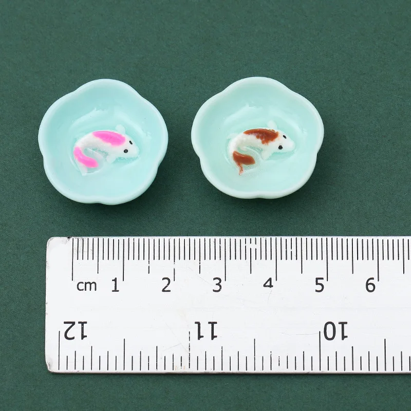 10 шт. милая маленькая чайная чаша с рыбками Кабошон из смолы для скрапбукинга