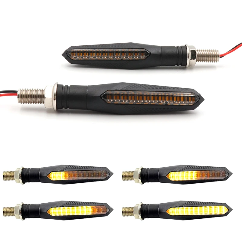 

12В мотоциклетные СВЕТОДИОДНЫЕ указатели поворота Янтарная лампа задние мигающие сигнальные тормозные огни Индикаторы для Honda Yamaha