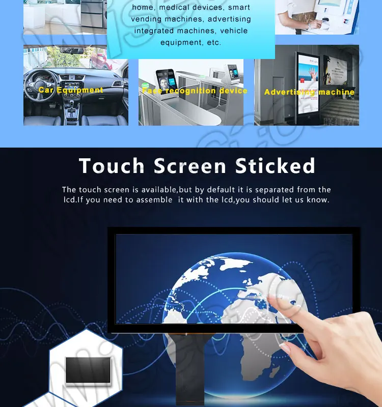 wifi Bluetooth 12.3 inch 1920*720 ips LCD screen with lvds SIM card HDMI driver board for automotive display HSD123KPW1-A30