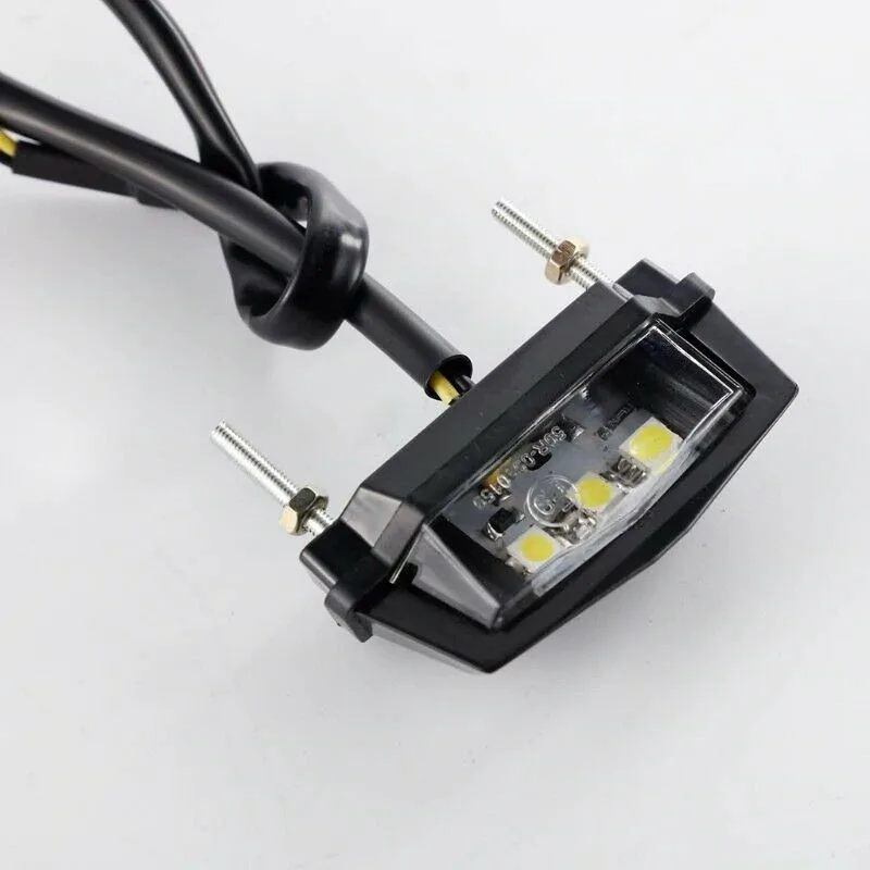 

12V License Plate Light ABS Plastic Accessories Black Housing LED Lamp Multi Use