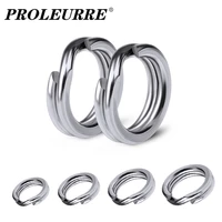 100pcslot stainless steel split ring diameter from 4mm to 6mm heavy duty fishing double ring connector fishing accessories