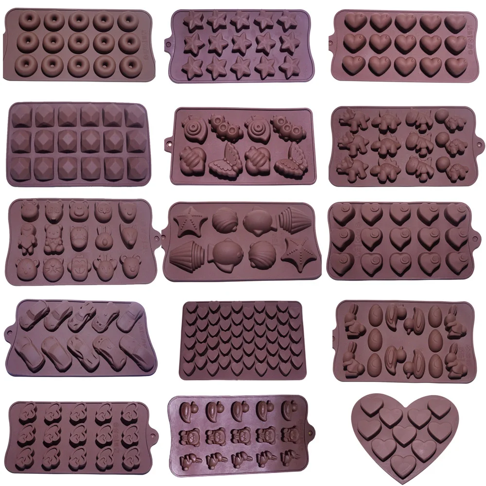 Коричневые силиконовые формы для шоколада поднос льда инструменты выпечки