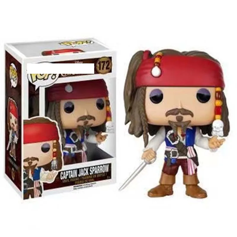 

10cm Anime Kayayi Pirates of the Kawaii Caribbean Character Jack Sparrow Vinyl Collection Figure Toys For Gift