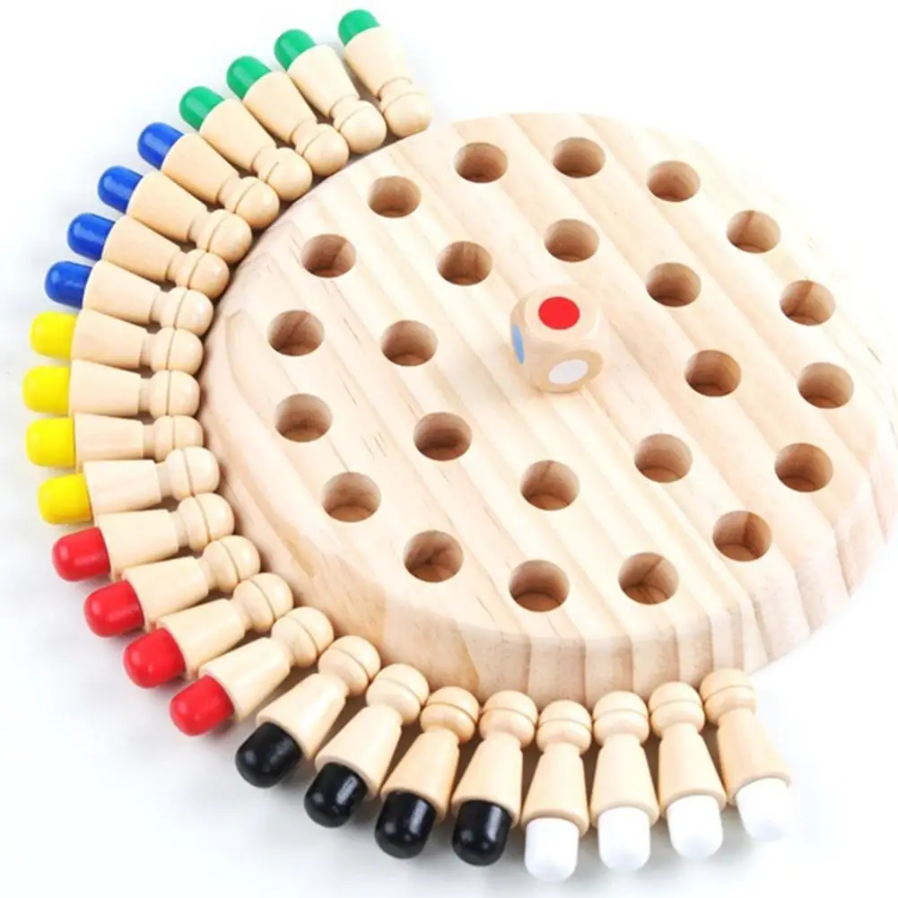 

Детская деревянная палочка для запоминания, шахматы, веселая цветная игра, настольные головоломки, развивающая игрушка Монтессори, познава...