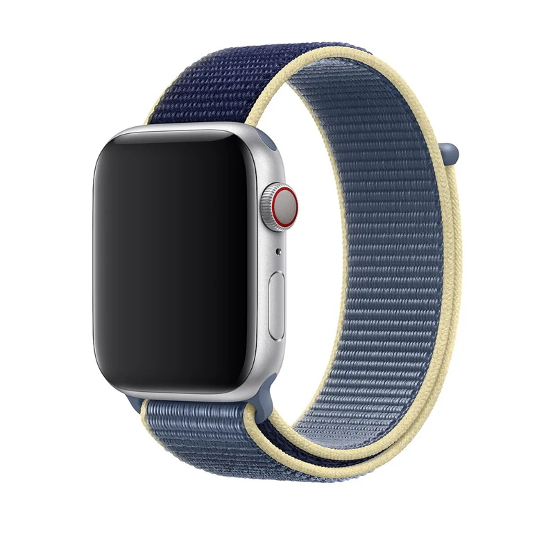 Alaskan Blue Спортивные тканый нейлоновый ремешок для Apple Watch, версии 3, 42 мм, 38 мм, браслет на запястье ткань пояса-как нейлоновый ремешок для наручных часов iWatch, 5/4/3/2 40 мм 44 мм - Цвет ремешка: Alaskan Blue