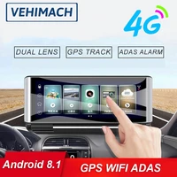 4g dash cam gps wifi for car dvr android 8 1 adas bluetooth 1080p dashboard navigation auto video recorder camera park monitor