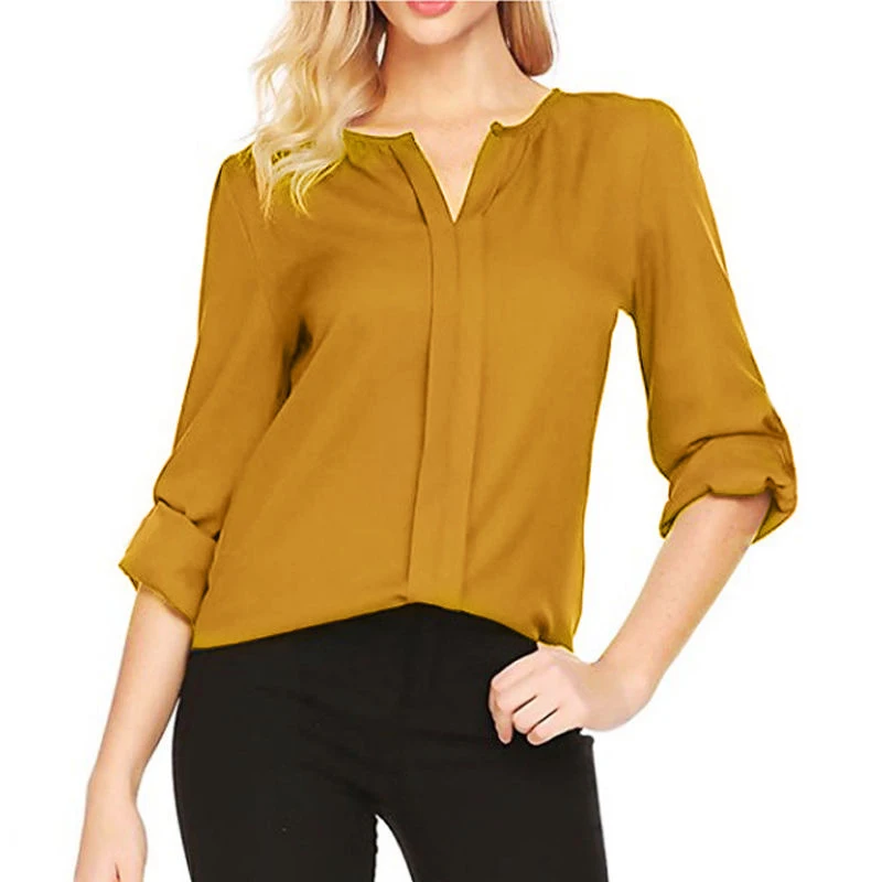 Женские два отдельных предмета: Топ без рукавов и шифоновая рубашка с v образным