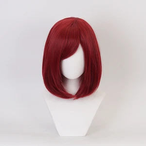 Парик из синтетических волос Danganronpa V3 Killing Harmony, с короткой челкой, для косплея Боба из аниме Killing Harmony, 35 см с шапочкой
