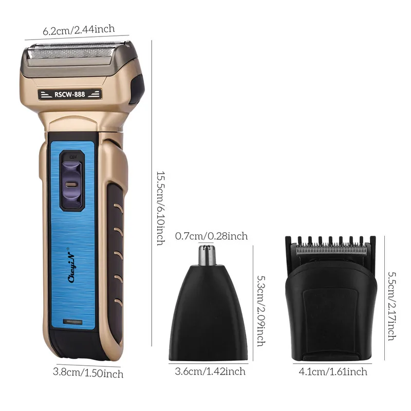 3 в 1 Мужская Беспроводная Бритва для бороды и ушей | Бытовая техника
