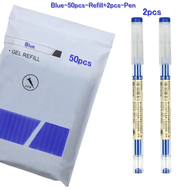 

Высококачественная гелевая ручка и набор для заправки 0,35 мм, ручка для школьного офиса, канцелярские принадлежности для письма, детская руч...