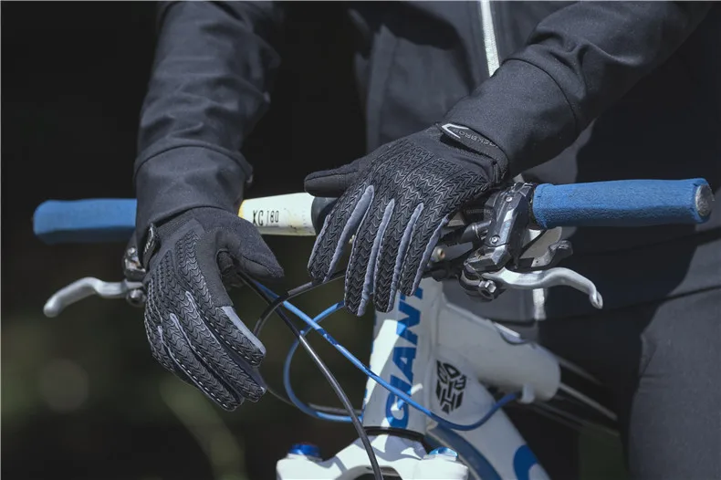 ROCKBROS велосипедные перчатки с сенсорным экраном для верховой езды MTB полный палец велосипедные перчатки ветрозащитные мотоциклетные зимние осенние мужские перчатки