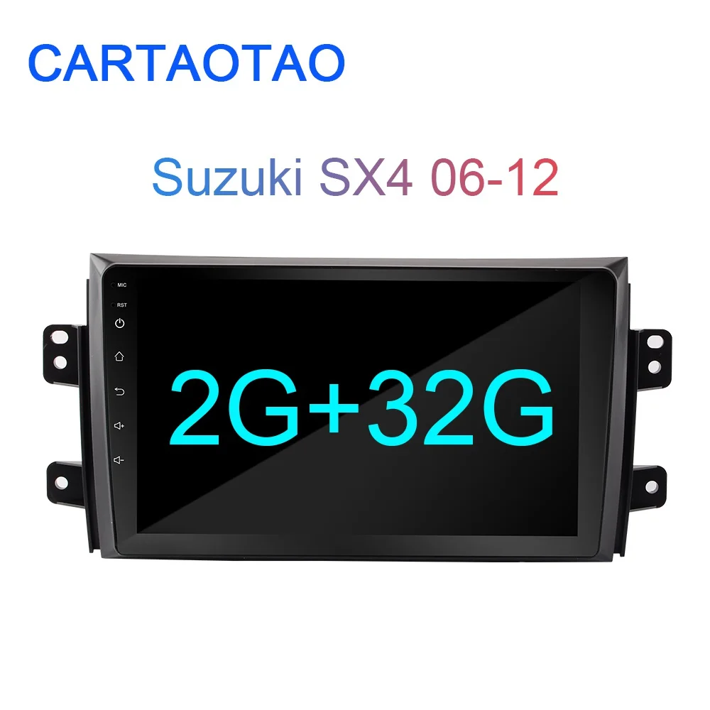 2G-32G 2G+ 32G " 2DIN Android 8,1 GO автомобильный DVD мультимедийный плеер для Suzuki SX4 2006-2012 автомобильный Радио gps навигация WiFi BT плеер 2 Din - Цвет: 2G-32G