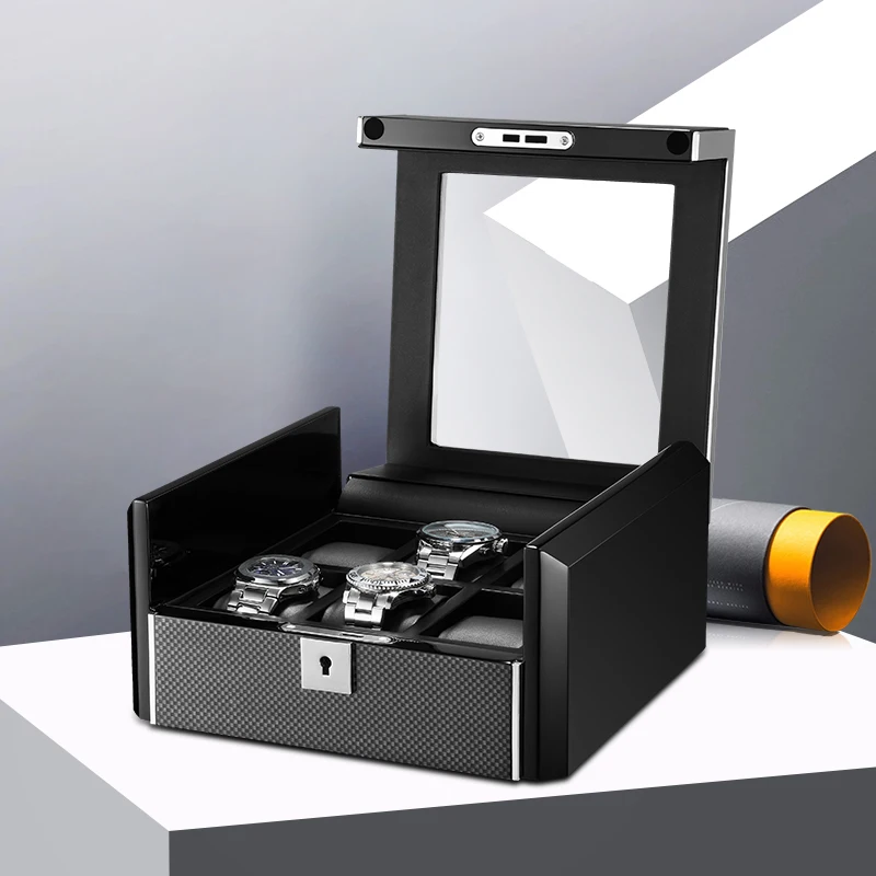 6 слотов коробка для часов сборщик из искусственной кожи деревянный чехол