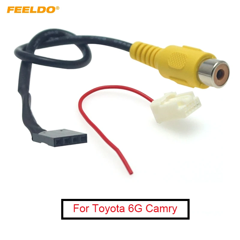 FEELDO Car Rearview Camera Parking Video Plug RCA Reversing Cable Adapter For Toyota Camry OEM Radio With Small Screen | Автомобили и