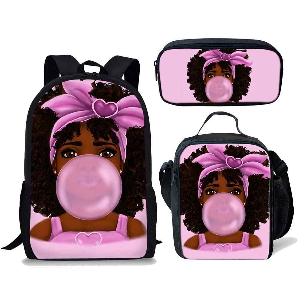 Африканская волшебная сумка для книг для девочек, художественные черные афроамериканские женские школьные сумки, наборы для детей, коробка...