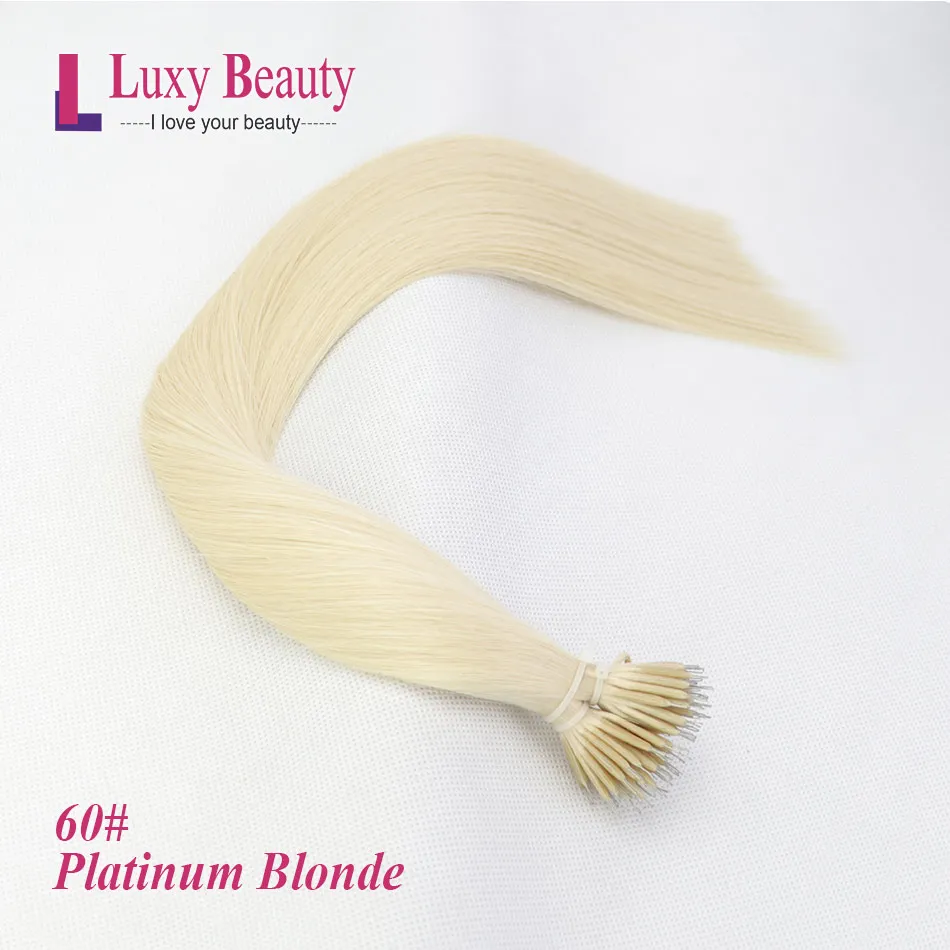 #60 Lucybeauty 1"-22" 1 г/шт. 8 цветов нано-наращивание волос искусственные волосы одинаковой направленности микро кольцо нано бусина волосы микро-звено наращивание волос - Цвет: #60