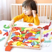 3d puzzles toy animal cartoon multilayer jigsaw puzzle creative baby wooden early educational cognition toys for children gifts