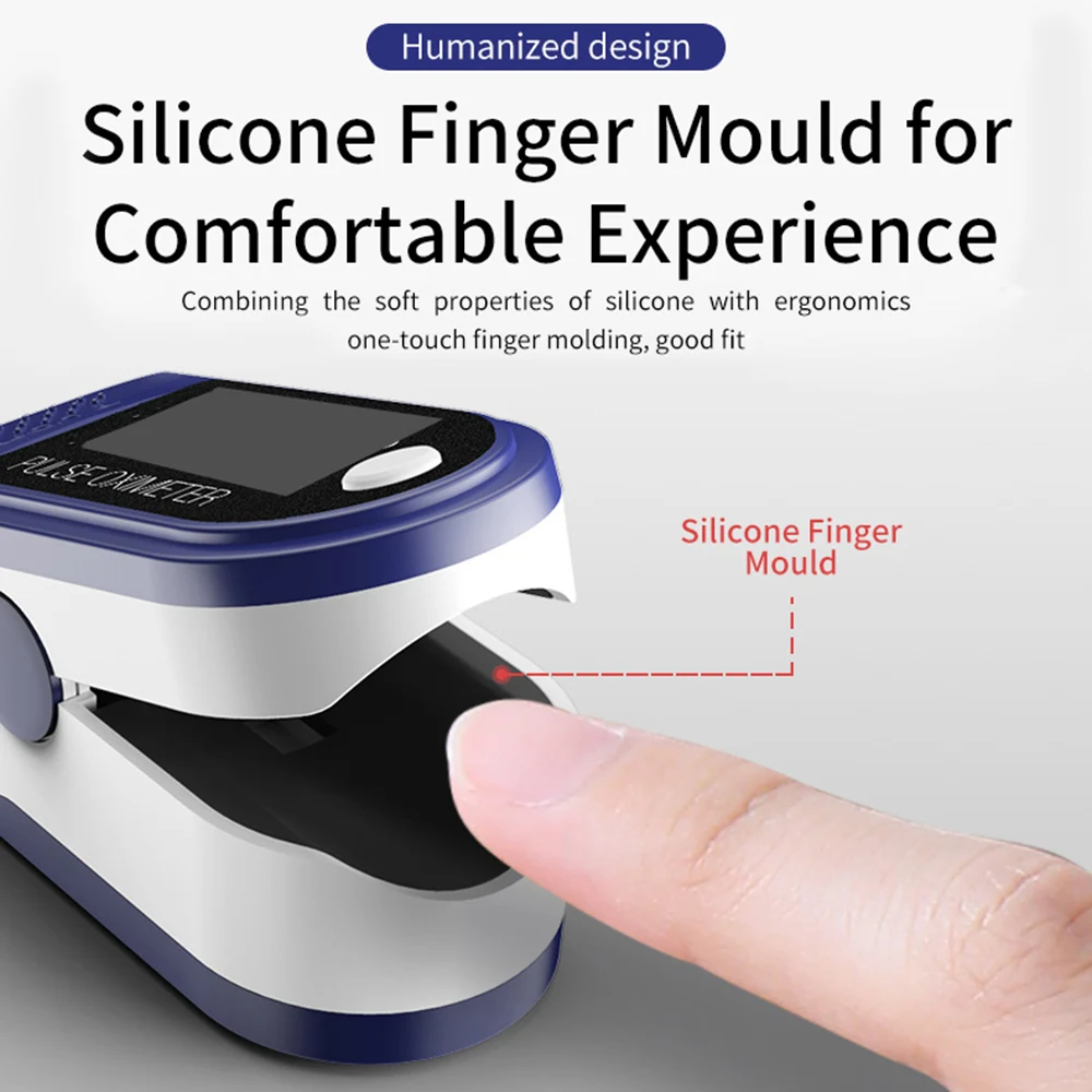 Цифровой Пальчиковый пульсоксиметр измеритель насыщения крови кислородом и