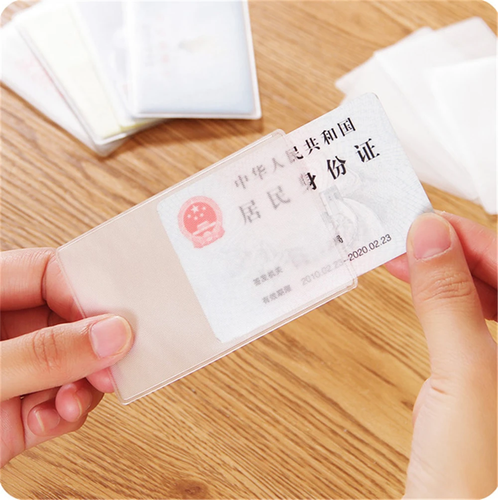 1/10 шт. водонепроницаемый прозрачный пластиковый чехол для кредитных карт | Дом и