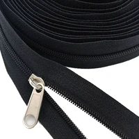 10 meters 25 colors nylon coil zippers rolls with 20pcs slider supplies for tailor sewing crafts