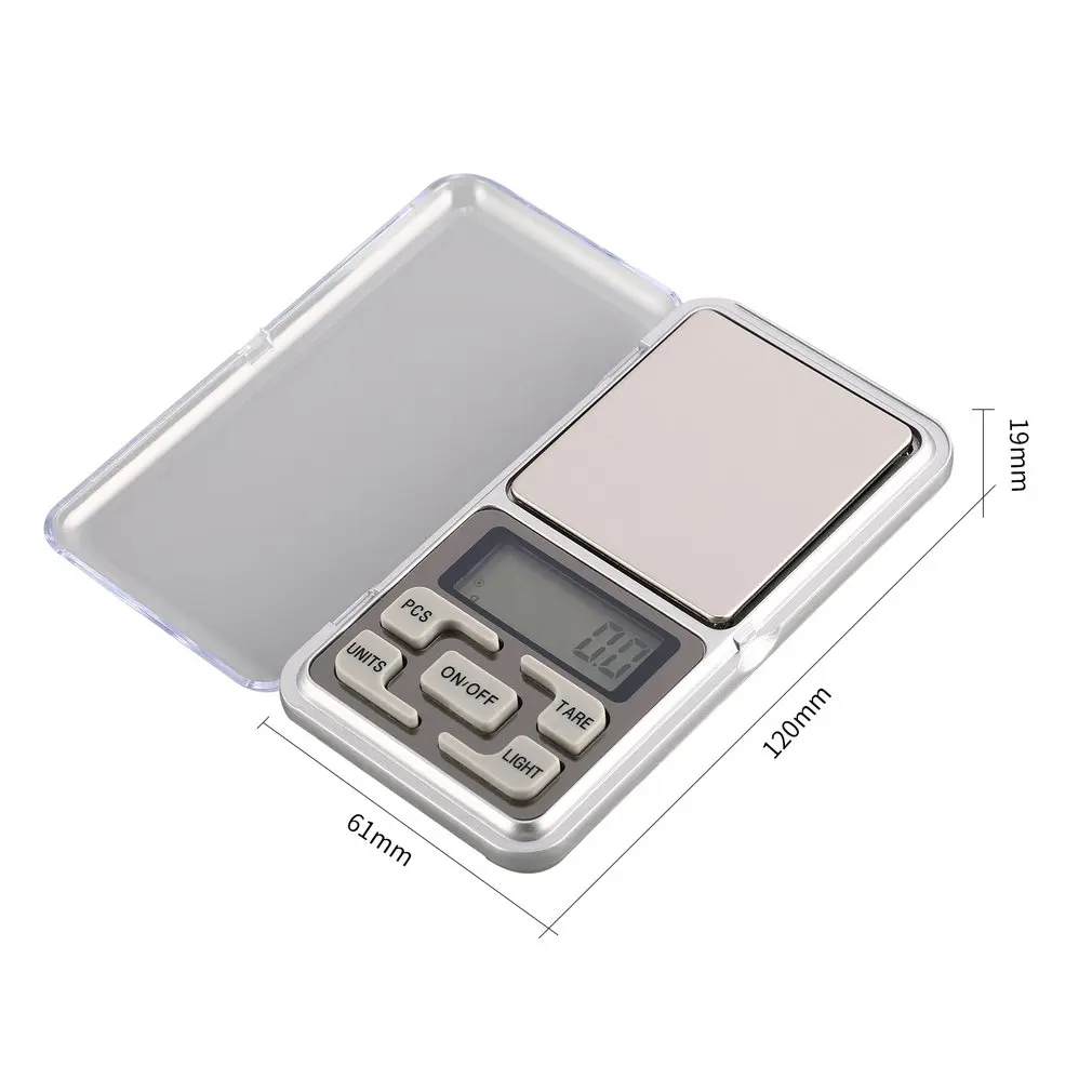 

Mini Digital Pocket Scale 1000g 0.1g Precision g/tl/oz/ct/gn Weight Measuring for Kitchen Jewellery Gold Tare Weighing