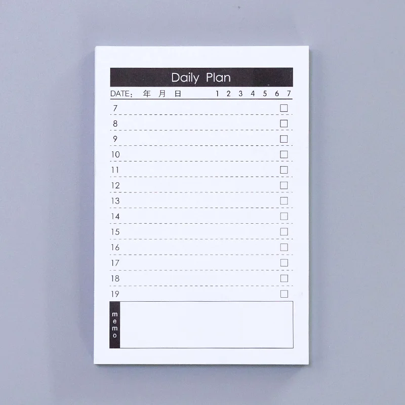 Daily plan Notebook Записная книжка caderno memo pad notes to do list еженедельник zeszyty szkolne libreta sticky papeleria notas adhesivas canceleria - Цвет: Daily plan Notebook