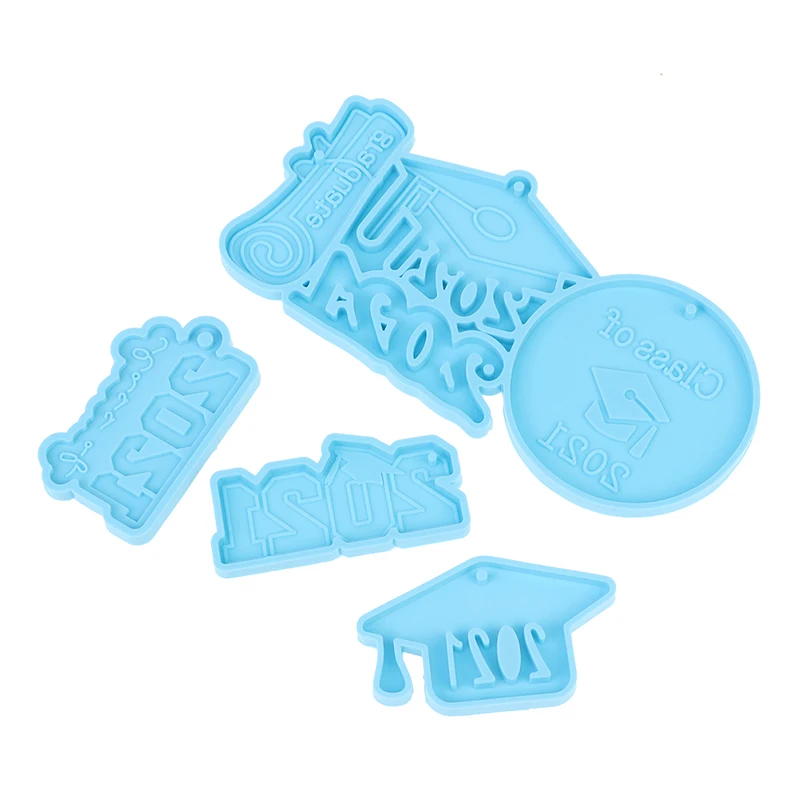 

Glossy 2021 Graduation Keychain Epoxy Resin Mold Silicone Mould DIY Crafts Tool