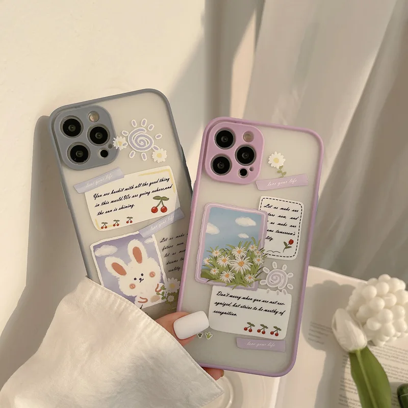 

2021 Cartoon Painting Cases Covers For iPhone 12 12min 12Pro 12ProMax 11 11Pro 11ProMax SE2020 X XS XSMAX XR 7 8 7Plus 8Plus