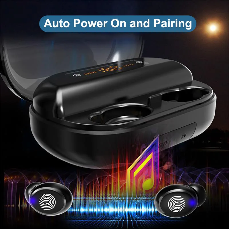 V12 Bluetooth V5.0 наушники беспроводные стерео Спортивные Беспроводные гарнитура 4000