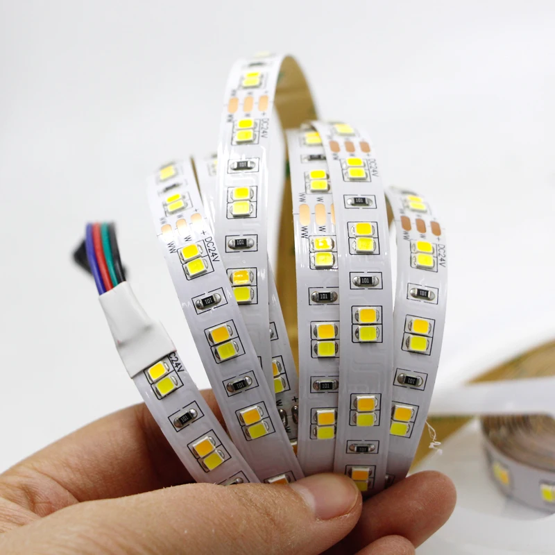 Водонепроницаемая светодиодная ленсветильник SMD 2835 5730 5050 5054 RGB 5 м 12 В 24