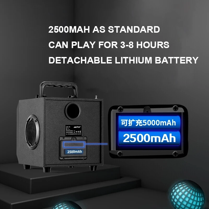 

60WLED light bluetooth speaker wireless home/outdoor 3D surround bass FM remote control desk portable with microphone subwoofer