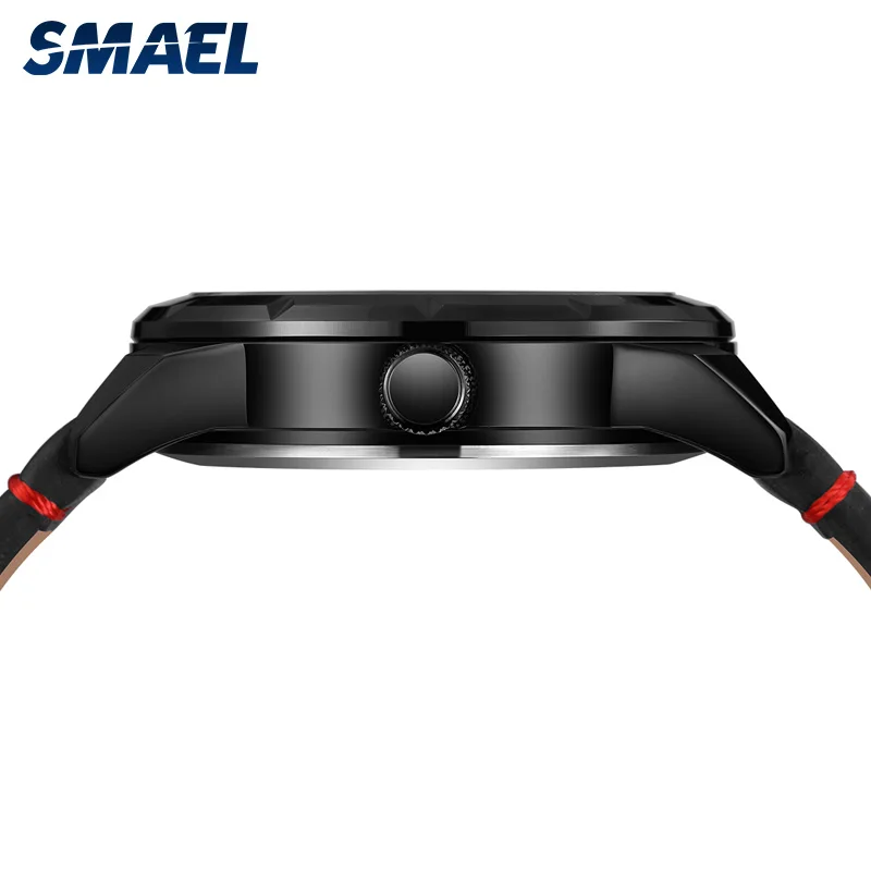 

SMAEL Men Sports Watches Top Brand Luxury Military Men's Watch Quartz Date Clock Man Waterproof Leather Watch Relogio Masculino