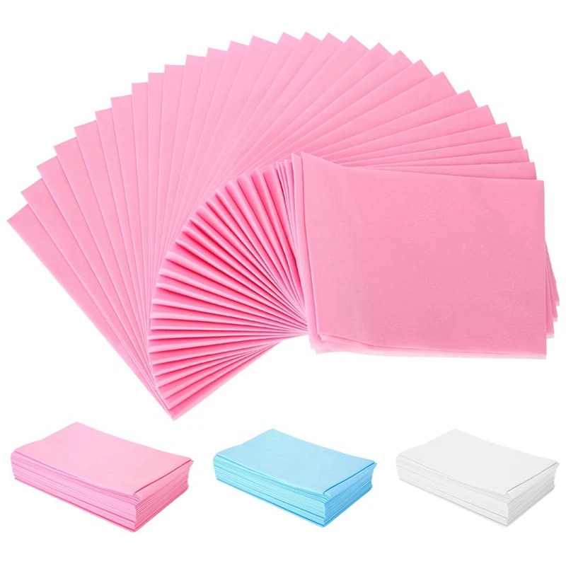 

100Pcs/Set Disposable Thicken Non-Woven Beauty Salon Massage Bed Cover Sheets, 80X180cm,Blue