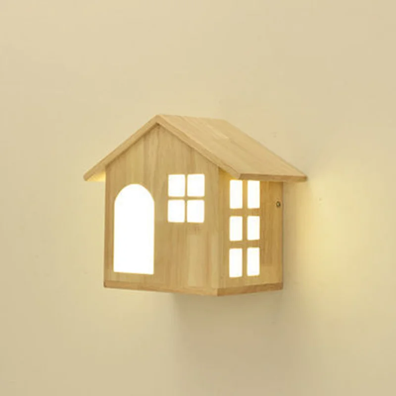 

Creative Wood Simple Living Room Corridor Hotel LED Decorative Lights