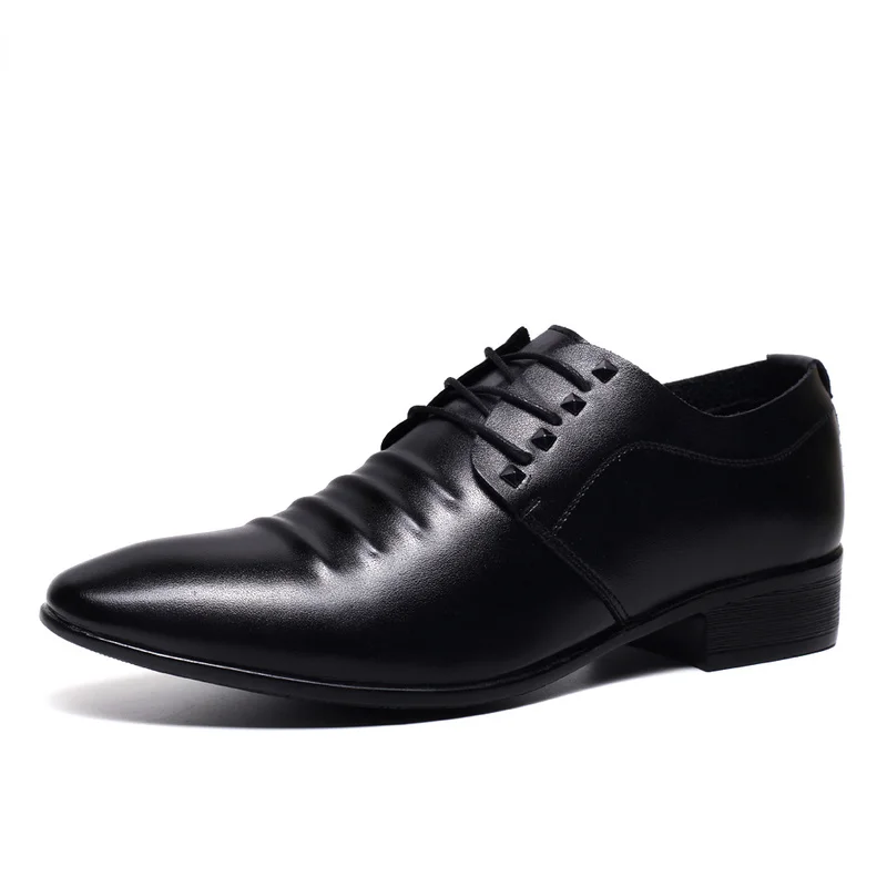 

Mazefeng Brand Luxury Italian Style Retro Men Leather Dress Formal Business Oxfords Black Shoes Men's Party Shoes Big Size 38-48